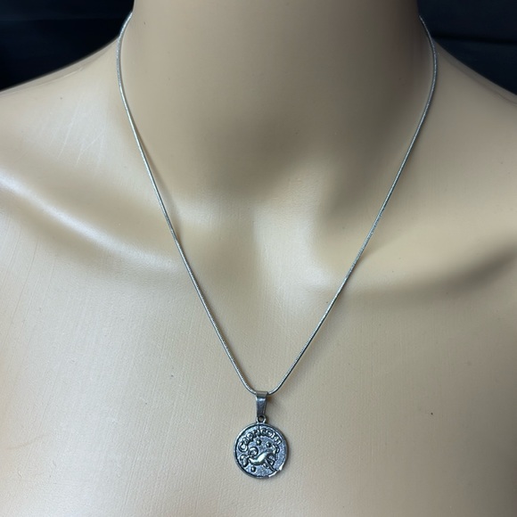 NEW Capricorn S925 Zodiac Horoscope Astrology Sign Cosmic Necklace Birthday - Picture 2 of 9